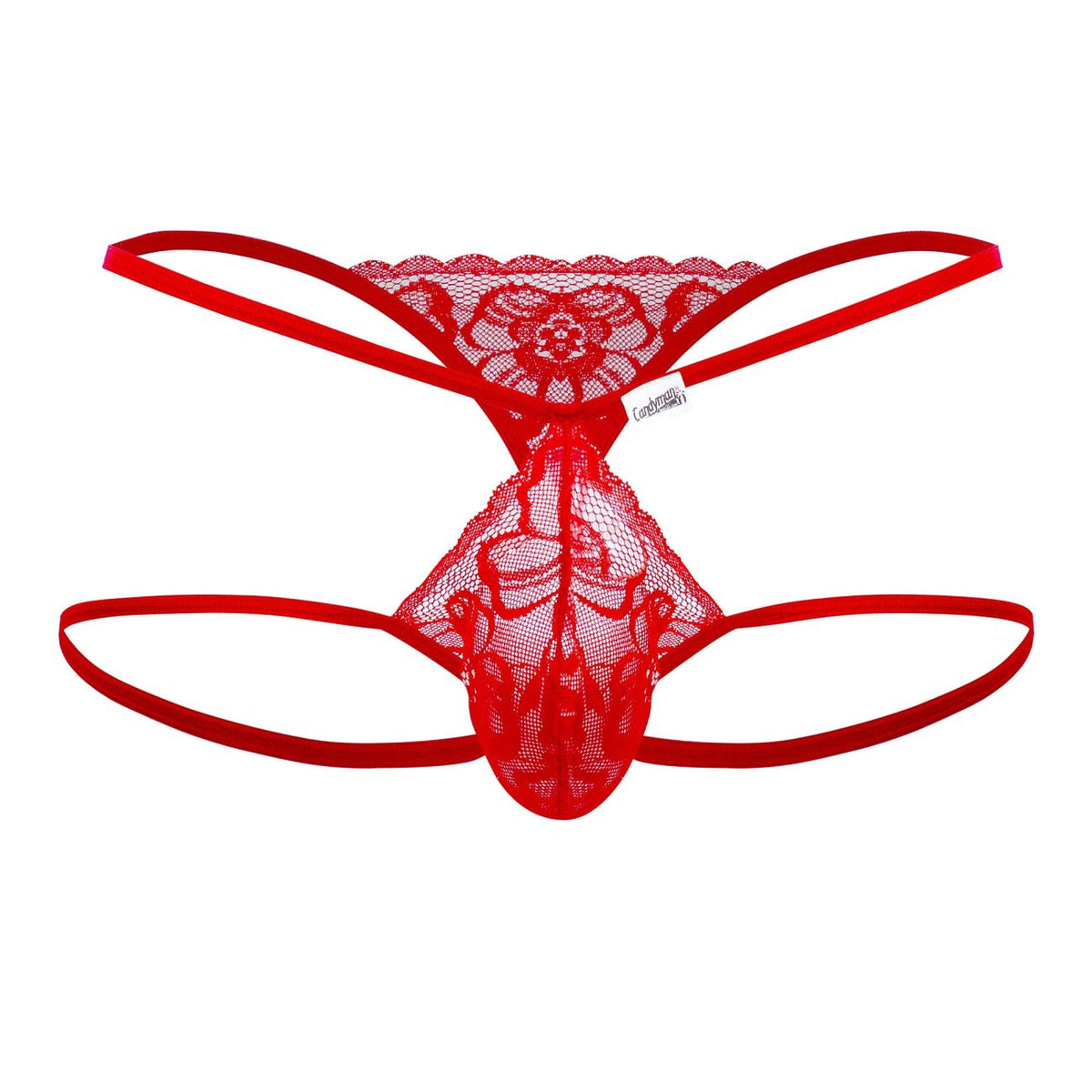 CandyMan Men's Underwear 99668 Jock Thongs Color Red