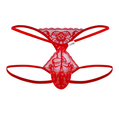 CandyMan Men's Underwear 99668 Jock Thongs Color Red