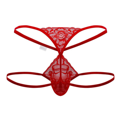 CandyMan Men's Underwear 99668 Jock Thongs Color Red