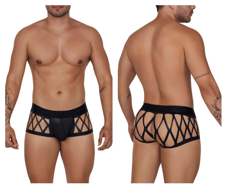 CandyMan Men's Underwear 99691 Cage Trunks Color Black