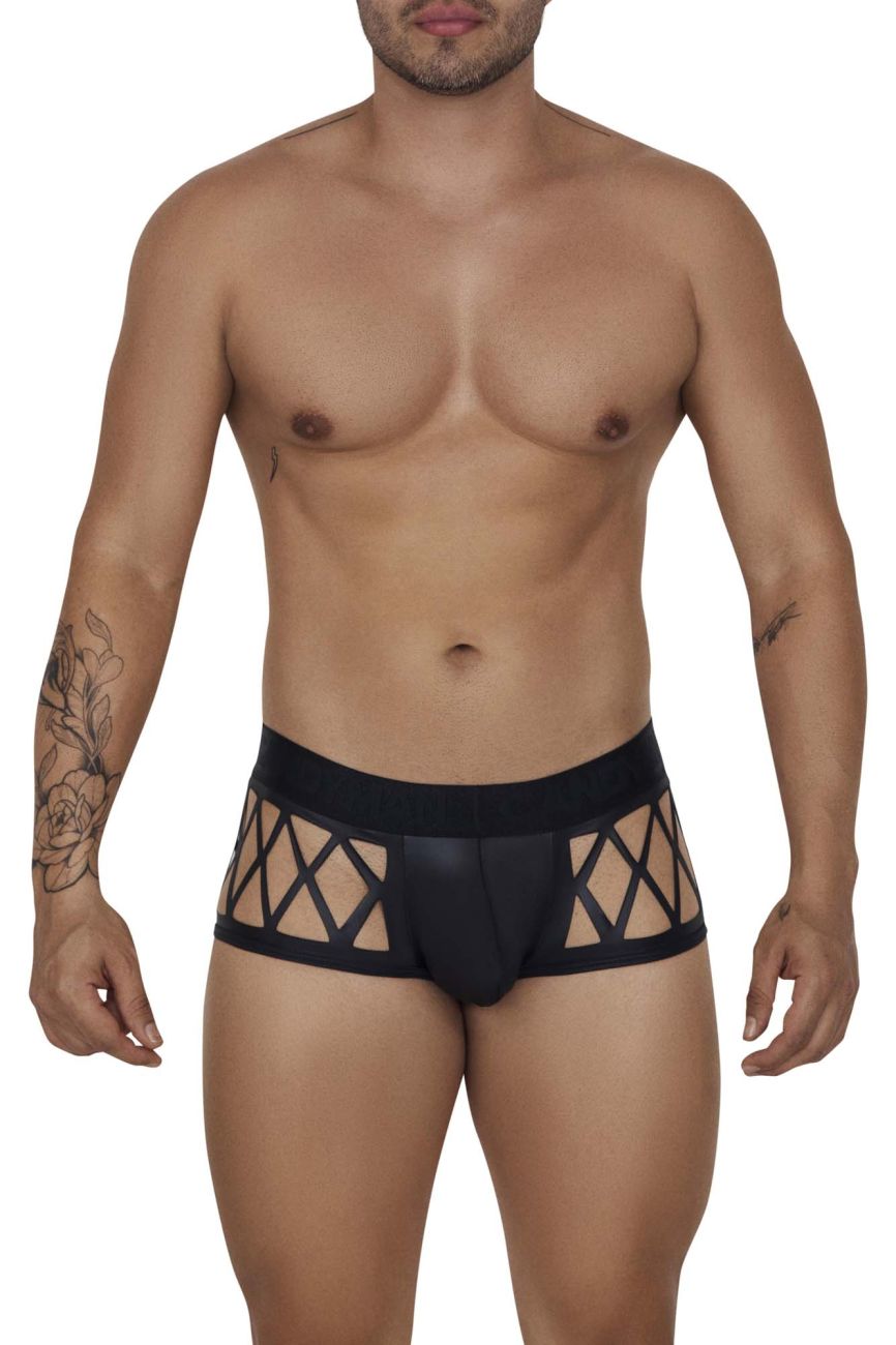 CandyMan Men's Underwear 99691 Cage Trunks Color Black