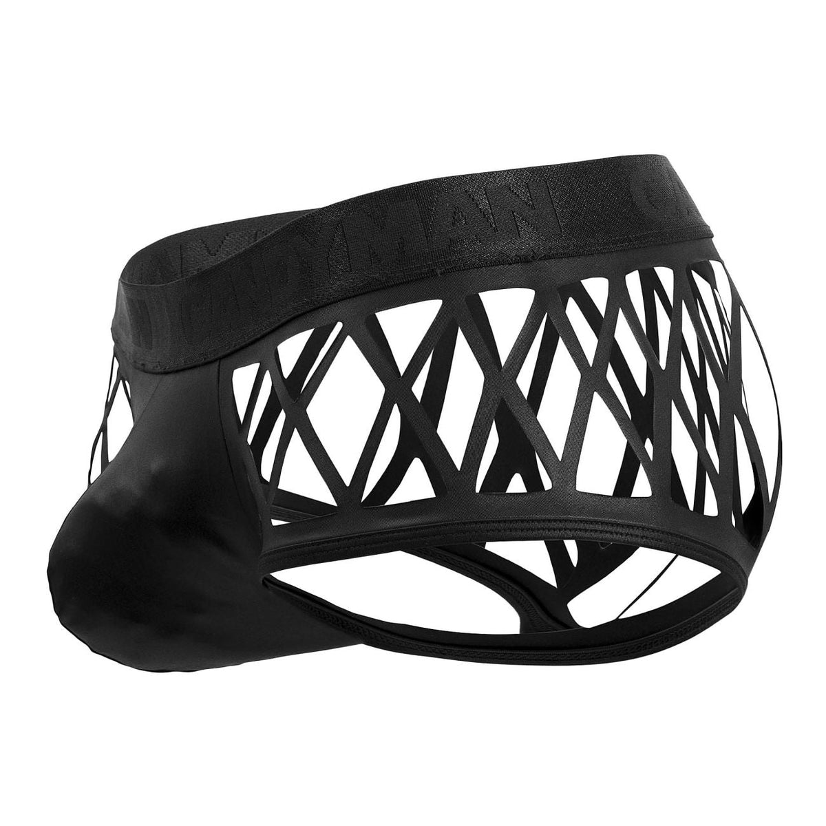 CandyMan Men's Underwear 99691 Cage Trunks Color Black