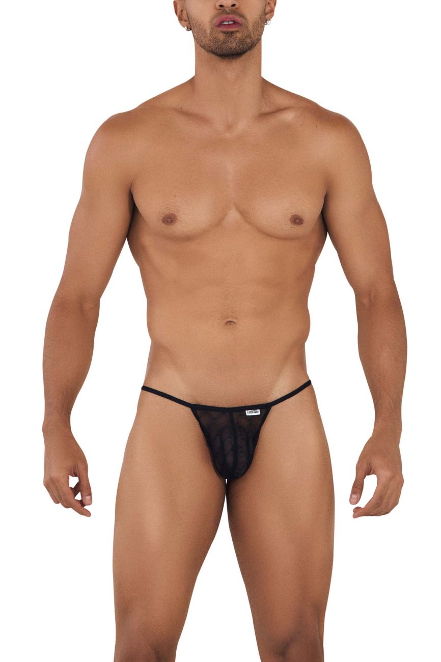 CandyMan Men's Underwear 99709 Micro Lace Jockstrap Color Black