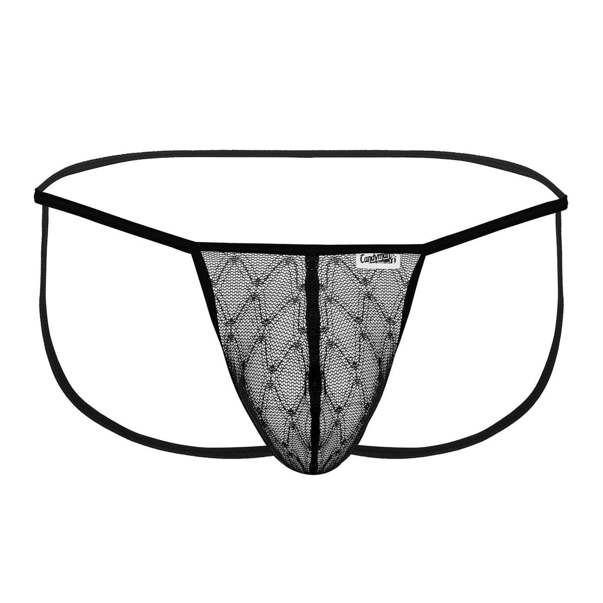 CandyMan Men's Underwear 99709 Micro Lace Jockstrap Color Black