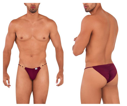 CandyMan Men's Underwear 99710 Holes in One Bikini Color Burgundy