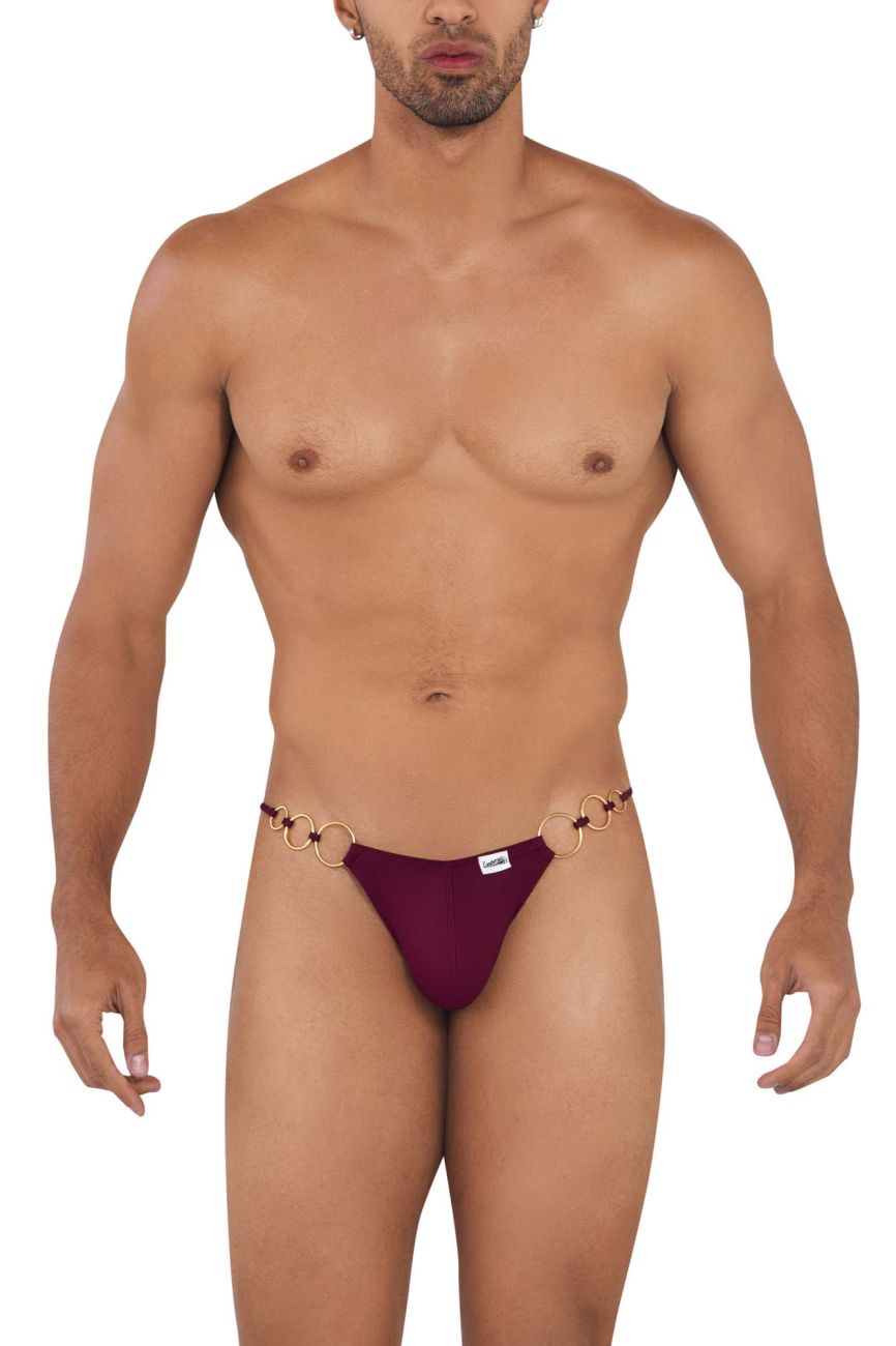 CandyMan Men's Underwear 99710 Holes in One Bikini Color Burgundy