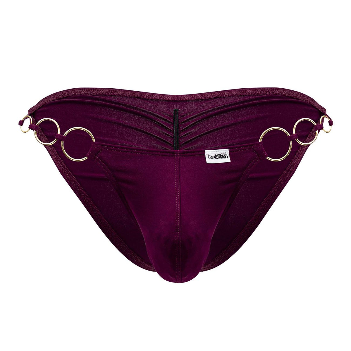 CandyMan Men's Underwear 99710 Holes in One Bikini Color Burgundy
