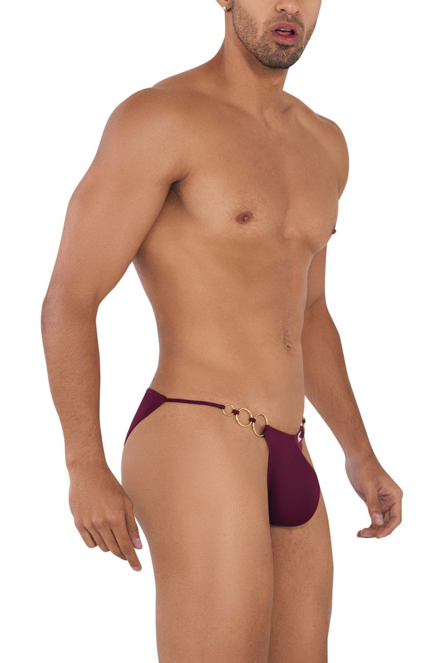 CandyMan Men's Underwear 99710 Holes in One Bikini Color Burgundy