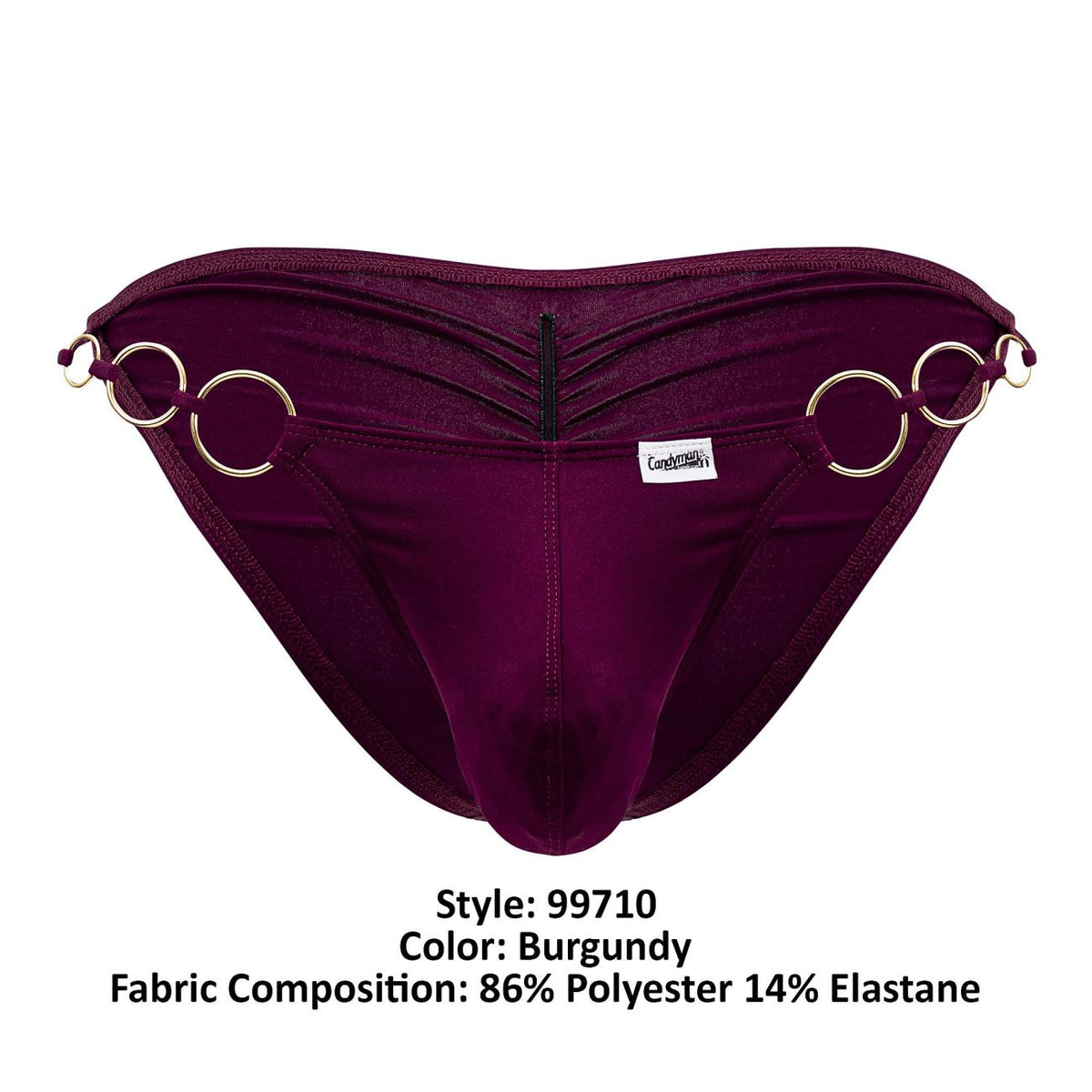 CandyMan Men's Underwear 99710 Holes in One Bikini Color Burgundy