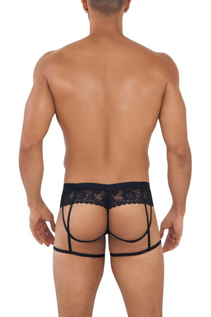 CandyMan Men's Underwear 99717 Lace Garther Jockstrap Color Black