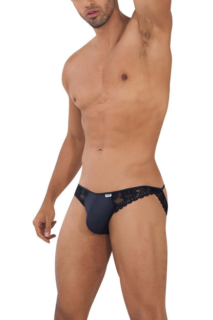 CandyMan Men's Underwear 99721 Lace Jockstrap Color Black