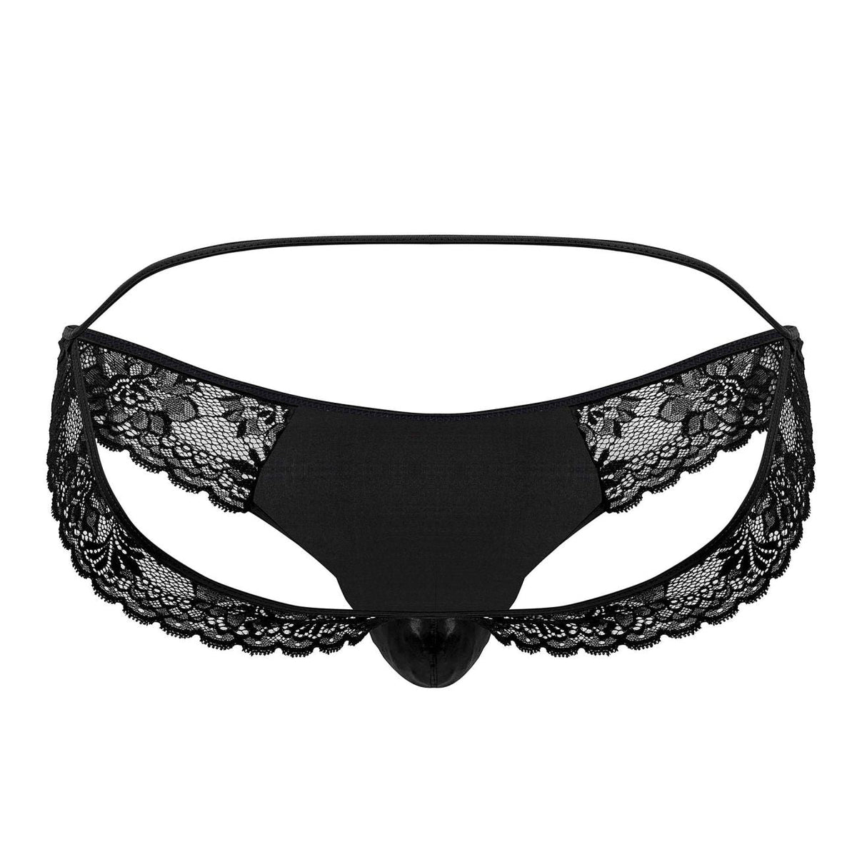 CandyMan Men's Underwear 99721 Lace Jockstrap Color Black
