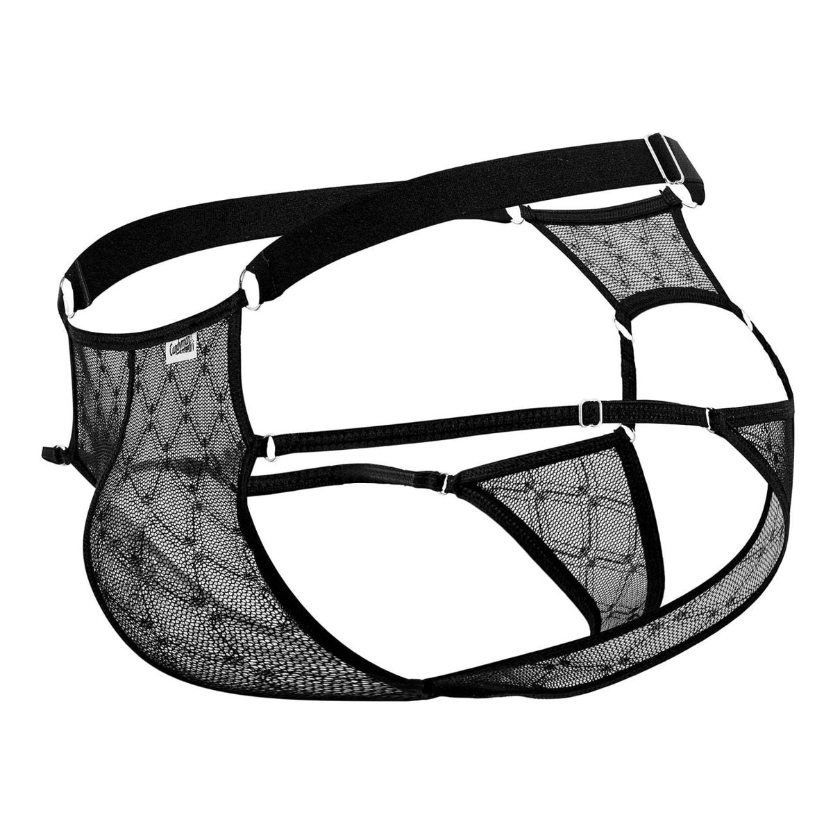 CandyMan Men's Underwear 99730 Lace Jockstrap Color Black