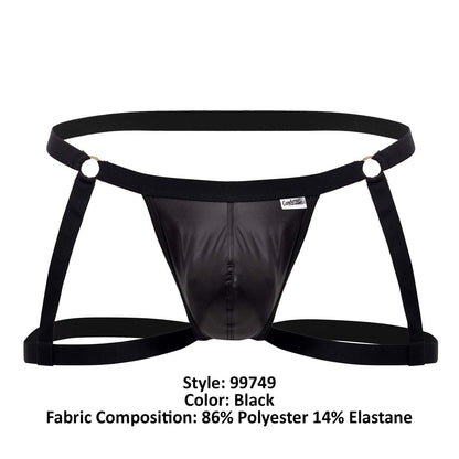 CandyMan Men's Underwear 99749 Garter Jockstrap Color Black