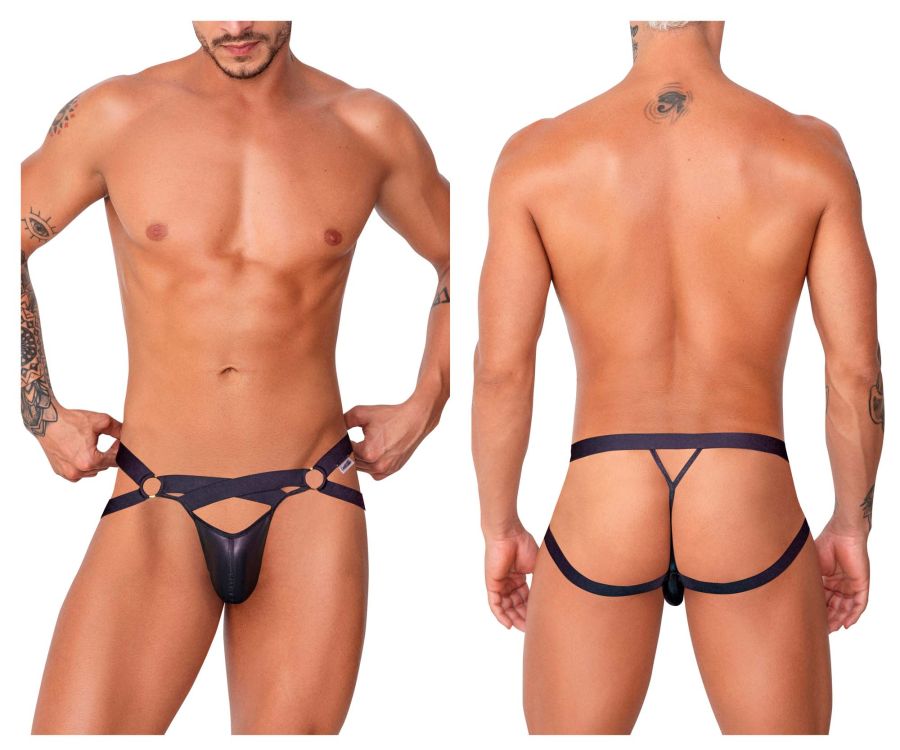 CandyMan Men's Underwear 99761 Jock G-String Color Black