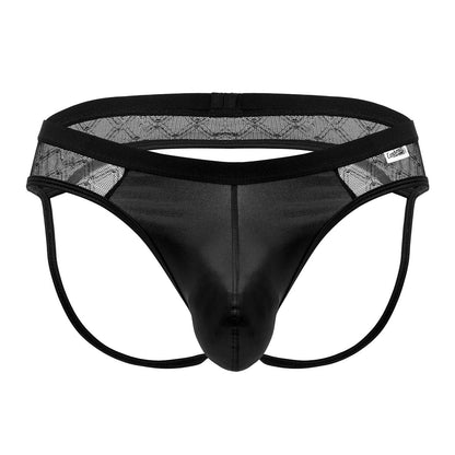CandyMan Men's Underwear 99763 Lace Jockstrap Color Black