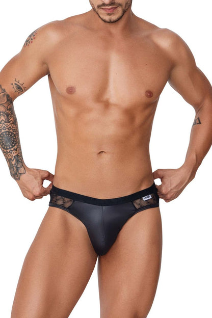 CandyMan Men's Underwear 99763 Lace Jockstrap Color Black
