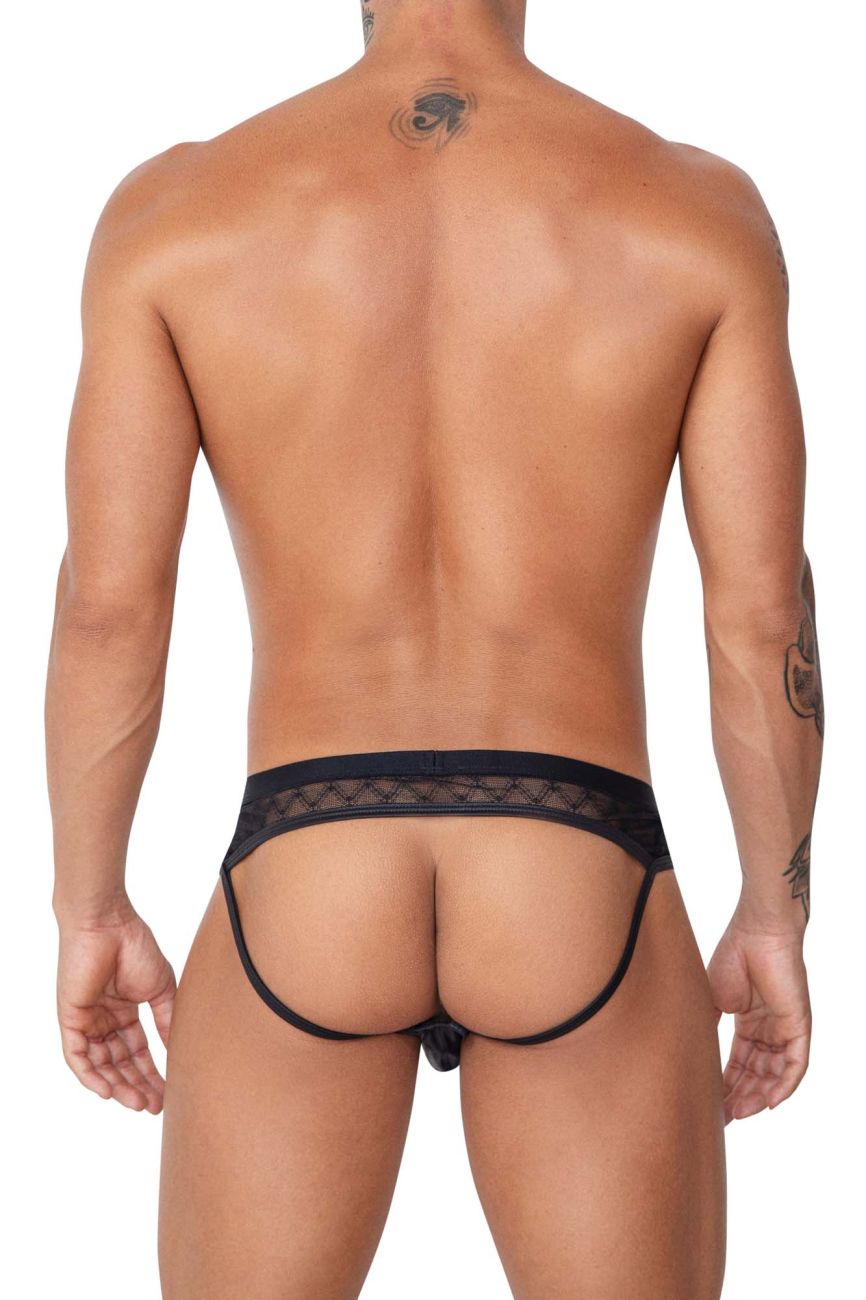 CandyMan Men's Underwear 99763 Lace Jockstrap Color Black