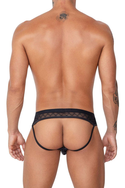CandyMan Men's Underwear 99763 Lace Jockstrap Color Black