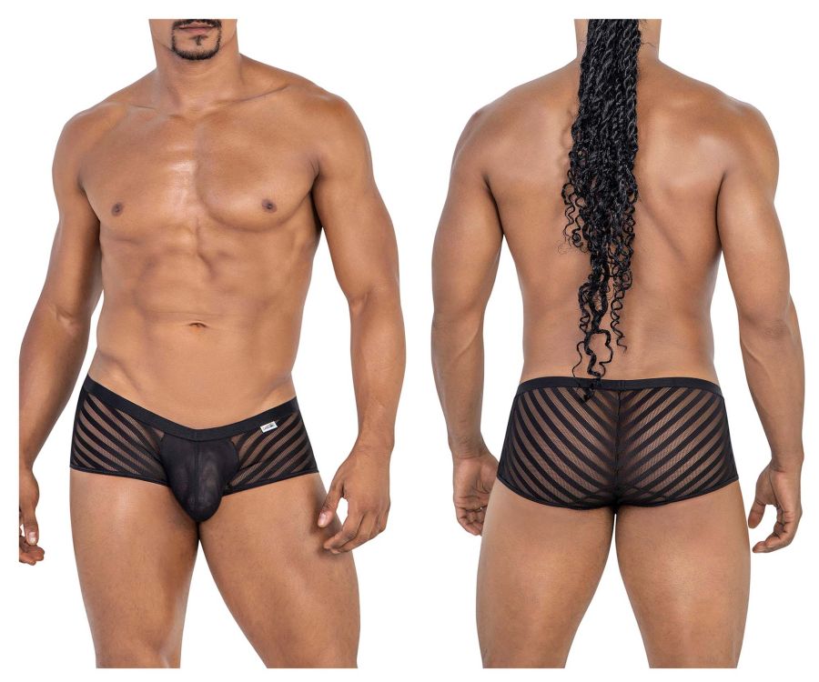 CandyMan Men's Underwear 99790 Mesh Trunks Color Black