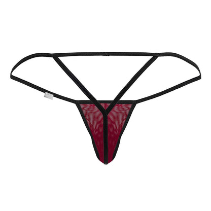 CandyMan Men's Underwear 99795 Mesh G-String Thongs Color Burgundy