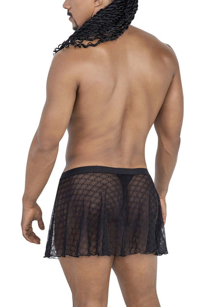 CandyMan Men's Underwear 99813 Mesh Skirt Color Black