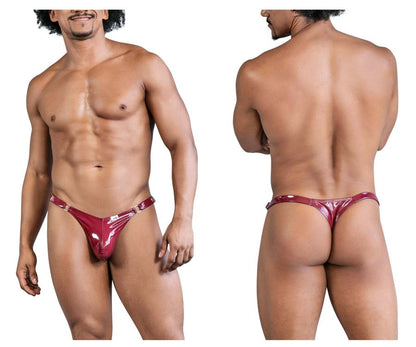 CandyMan Men's Underwear 99819 Dom Thongs Color Gloss Wine