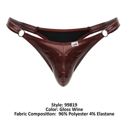 CandyMan Men's Underwear 99819 Dom Thongs Color Gloss Wine