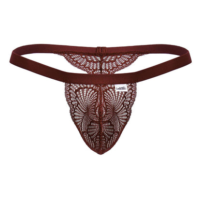 CandyMan Men's Underwear 99823 Lace Thongs Color Wine