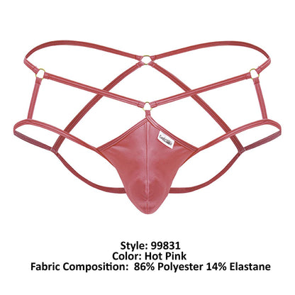 CandyMan Men's Underwear 99831 Cage Jockstrap Color Hot Pink