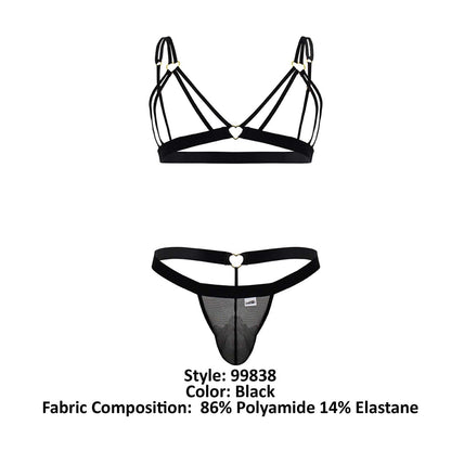 CandyMan 99838 Two Piece Outfit Color Black