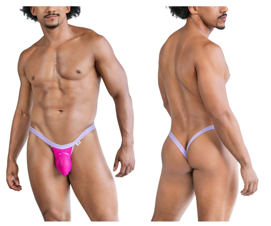 CandyMan Men's Underwear 99841 Mesh Thongs Color Hot Pink