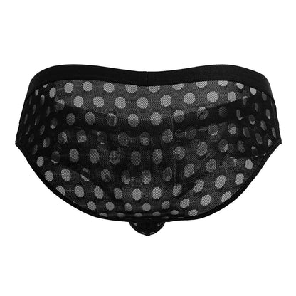 CandyMan Men's Underwear 99855 Polka Mesh Briefs Color Black