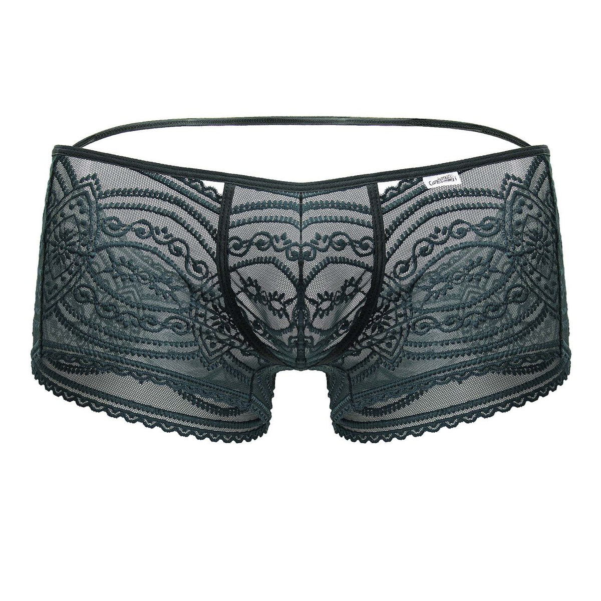 CandyMan Men's Underwear 99857 Lace Trunks Color Green
