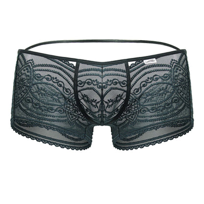 CandyMan Men's Underwear 99857 Lace Trunks Color Green