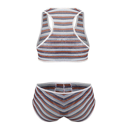 CandyMan 99859 Two Piece Outfit Color Stripes