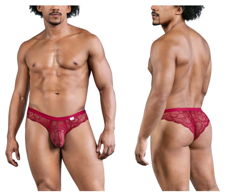 CandyMan 99968 Men's Underwear Lace Briefs color Wine