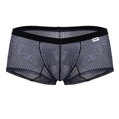 CandyMan Men's Underwear 99873 Egyptian Trunks Color Gray-Black
