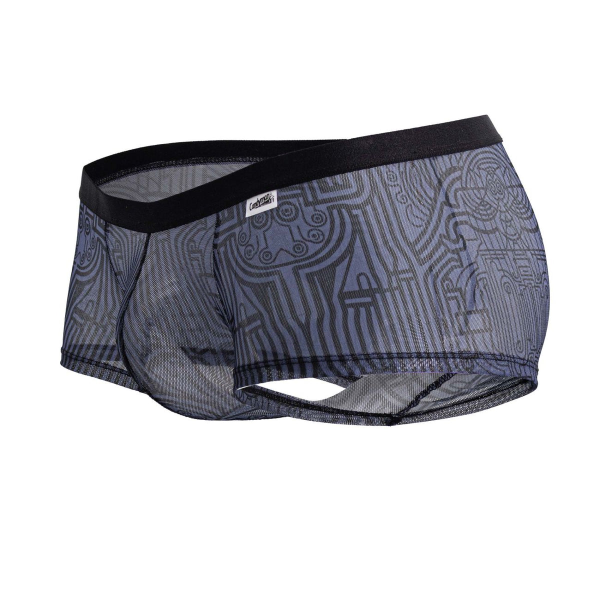 CandyMan Men's Underwear 99873 Egyptian Trunks Color Gray-Black