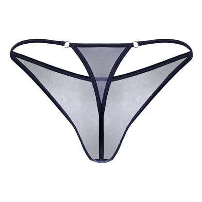 CandyMan Men's Underwear 99875 Water prints Thongs Color Blue-White