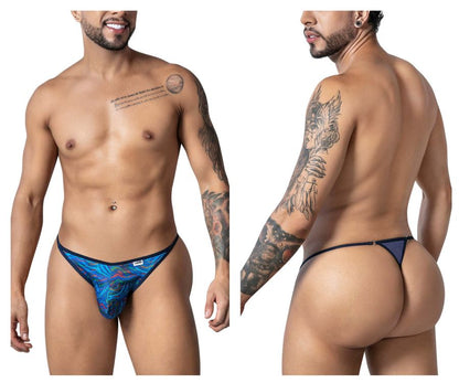 CandyMan Men's Underwear 99875 Seawater Thongs Color Multicolor Print
