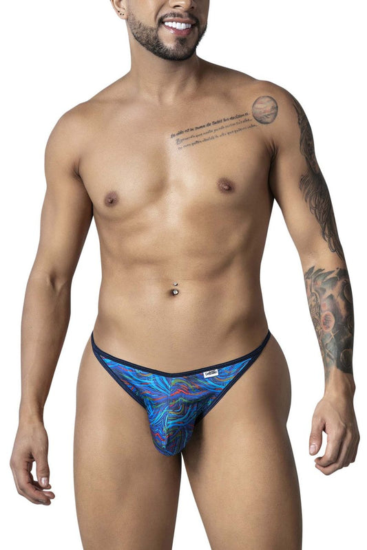 CandyMan Men's Underwear 99875 Seawater Thongs Color Multicolor Print