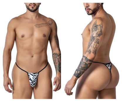 CandyMan Men's Underwear 99877 Zebra Thongs Color Zebra Print