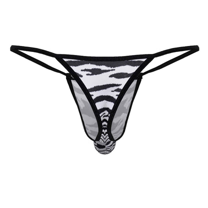 CandyMan Men's Underwear 99877 Zebra Thongs Color Zebra Print