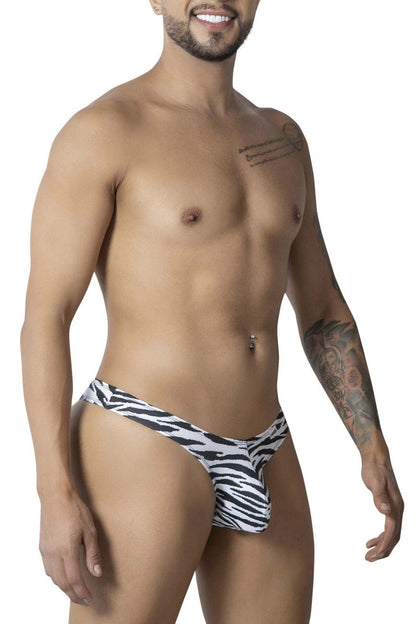 CandyMan Men's Underwear 99882 Zebra Thongs Color Zebra Print