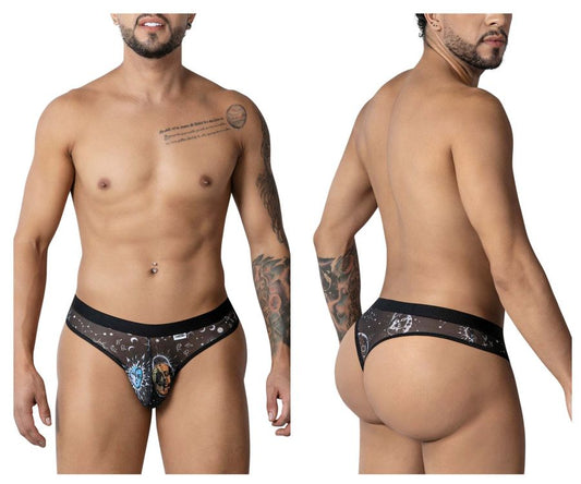 CandyMan 99885 Sun Moon Thongs Color Black-White