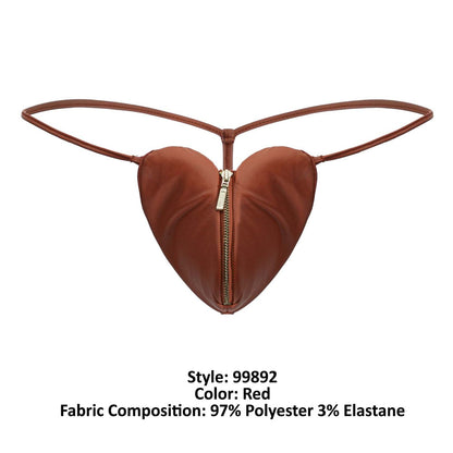CandyMan 99892 Heart Thongs Color Red