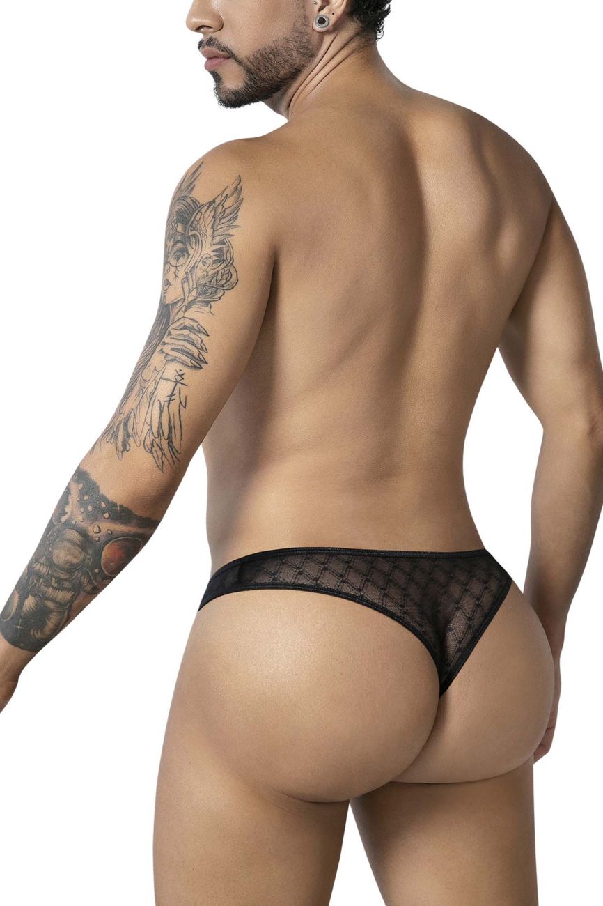 CandyMan Men's Underwear 99894 Geometric Mesh Briefs Color Black