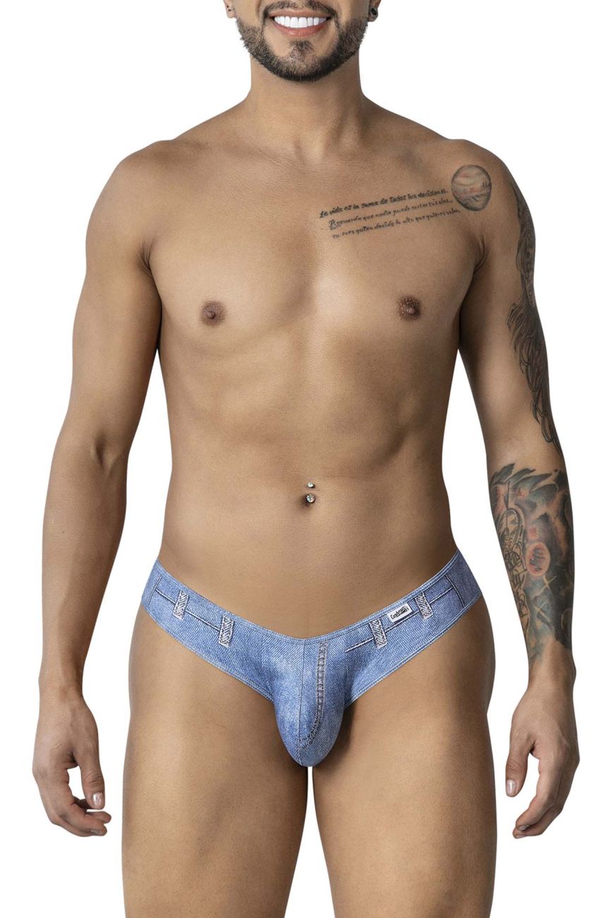 CandyMan Men's Underwear 99897 Cowboy Briefs Color Denim Blue