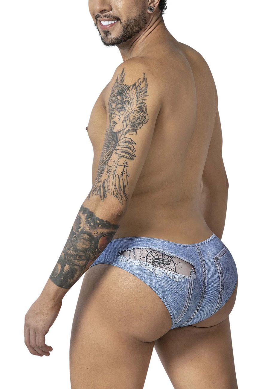 CandyMan Men's Underwear 99897 Cowboy Briefs Color Denim Blue